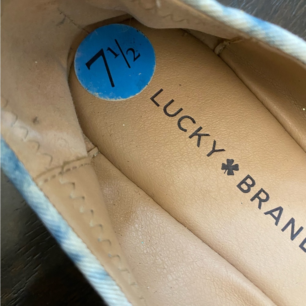 Lucky Brand Women's Blue Synthetic Upper Flats Size 7.5 - Picture 8 of 8